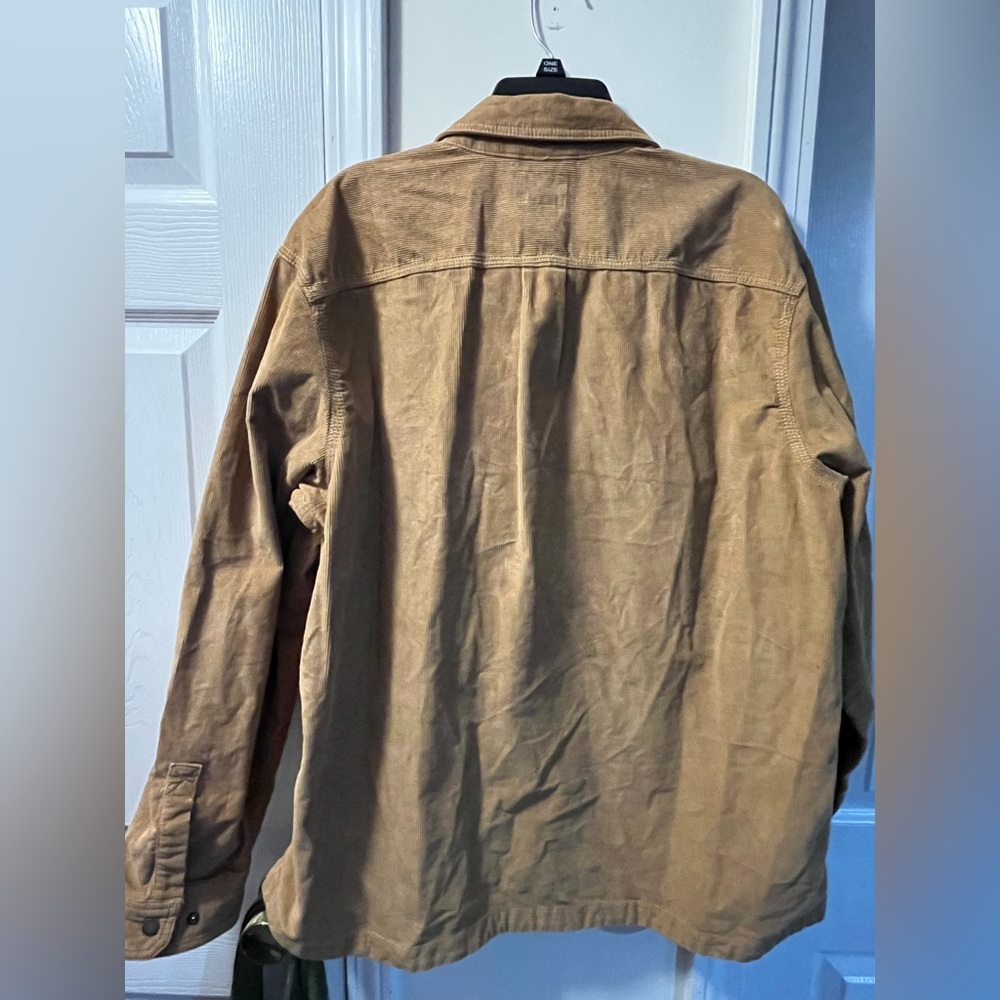 LLBean BeanBuilt Marsh Brown Corduroy Shirt Jac L Reg NWT - Picture 5 of 9